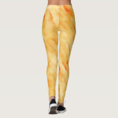 Leggings Mangue rustique jaune comme la peinture texturée (Dos)