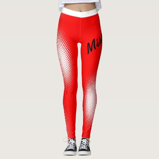 Leggings Manque dans un texte grand avec Motif de point sur (Devant)