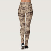 Leggings Manuscrit Bach Musique Feuille Antique (Dos)