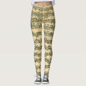 Leggings Manuscrit de musique de Bach Chaconne (Devant)