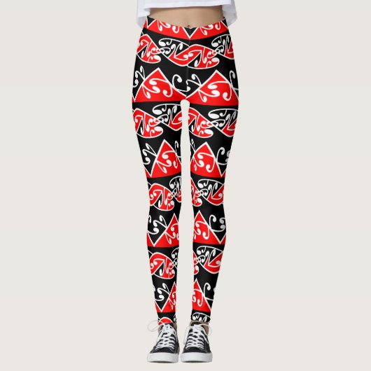 Leggings Maori Kowhaiwhai motif (Devant)