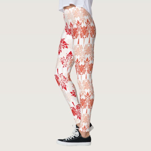 LEGGINGS MAPLE MADE WITH TRIANGLES CANADA FLAG BY MASANSER (Gauche)