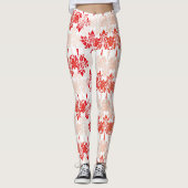LEGGINGS MAPLE MADE WITH TRIANGLES CANADA FLAG BY MASANSER (Devant)