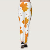Leggings Maple Mirth : Feuilles d'automne de dessin (Dos)