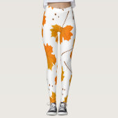 Leggings Maple Mirth : Feuilles d'automne de dessin (Devant)