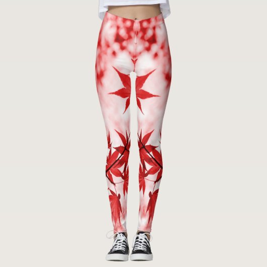 Leggings Maple Trees Design Feuille (Devant)