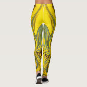 Leggings Marble Waves Yellow Digital Paper-55448 (Dos)