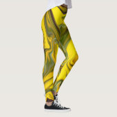 Leggings Marble Waves Yellow Digital Paper-55448 (Droite)
