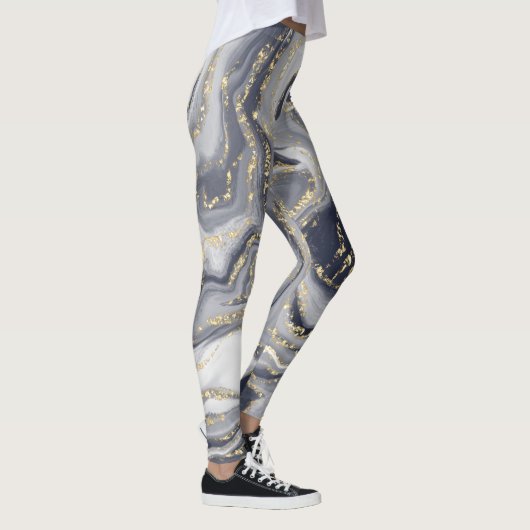 Leggings Marbled Gray, White and Gold (Droite)