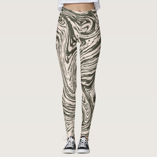 Leggings marbre Abstrait (Devant)