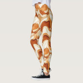 Leggings Marbre Abstrait Fluide Or Terre de Sienne Brûlée (Gauche)