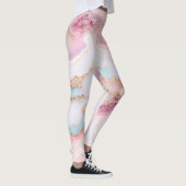 Leggings Marbre Agate Populaire Blue Rose Gold Collection (Droite)