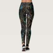 Leggings Marbre Art Déco : Malachite Luxe (Dos)