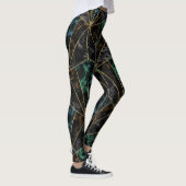 Leggings Marbre Art Déco : Malachite Luxe (Droite)