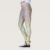 Leggings Marbre beige élégant | Mint Sage Green Rose Gold (Gauche)