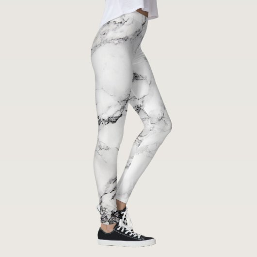 Leggings Marbre blanc Abstrait (Droite)