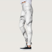 Leggings Marbre blanc Abstrait (Gauche)