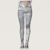 Leggings marbre blanc chic et moderne scandinave minimal (Devant)