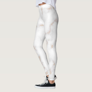 Leggings Marbre blanc et or