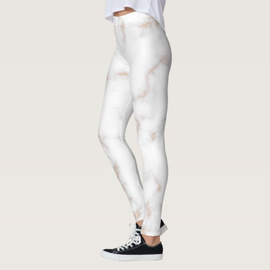 Leggings Marbre blanc et or (Gauche)