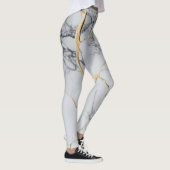 Leggings Marbre blanc et or (Droite)