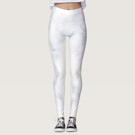 Leggings Marbre blanc hipster  (Devant)