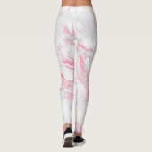 Leggings Marbre blanc rose (Dos)