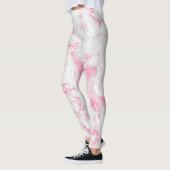 Leggings Marbre blanc rose (Gauche)