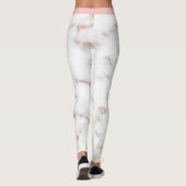 Leggings Marbre blanc rose Parties scintillant Blush de lux (Dos)