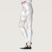 Leggings Marbre blanc rose Parties scintillant Blush de lux (Gauche)