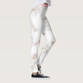 Leggings Marbre blanc rose Parties scintillant Blush de lux (Droite)