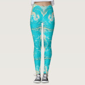 Leggings Marbre bleu (Devant)