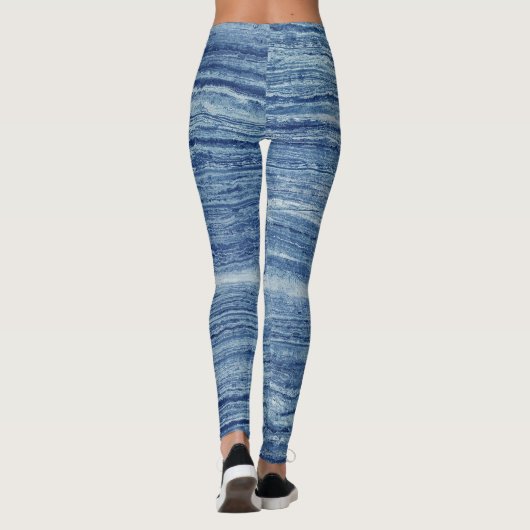 Leggings Marbre bleu (Dos)