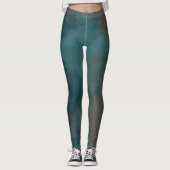 Leggings Marbre bleu Abstrait (Devant)