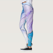 Leggings Marbré bleu et violet (Gauche)