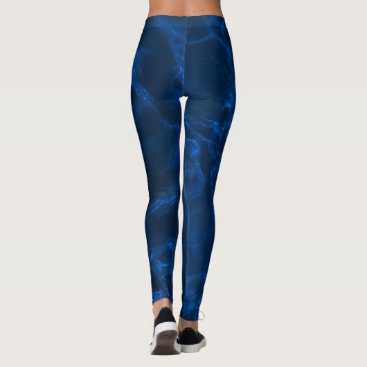 Leggings Marbre bleu-foncé (Dos)