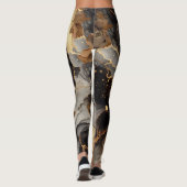 Leggings Marbre Brown avec points (Dos)