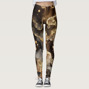 Leggings Marbre Brown avec points