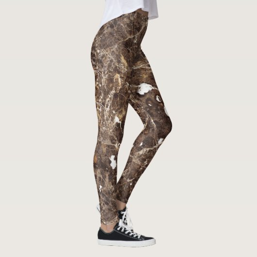 Leggings Marbre Brown Et Blanc (Droite)