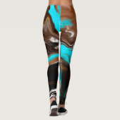 Leggings Marbre Brown et Bleu - Flûte (Dos)