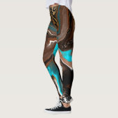 Leggings Marbre Brown et Bleu - Flûte (Gauche)
