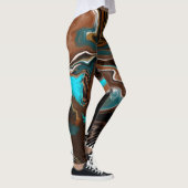 Leggings Marbre Brown et Bleu - Flûte (Droite)
