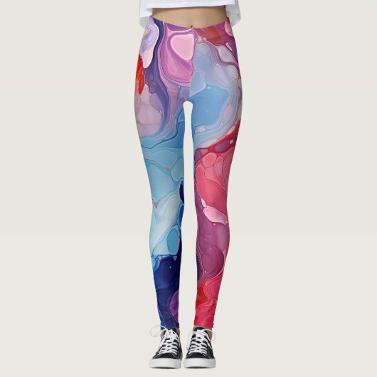 Leggings Marbre coloré (Devant)