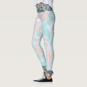 Leggings Marbre coloré Lace noire (Gauche)