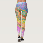 Leggings Marbre d'arc-en-ciel (Dos)
