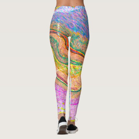 Leggings Marbre d'arc-en-ciel (Dos)