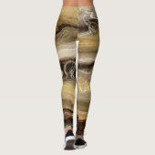 Leggings Marbre de café mignon (Dos)