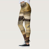Leggings Marbre de café mignon (Gauche)