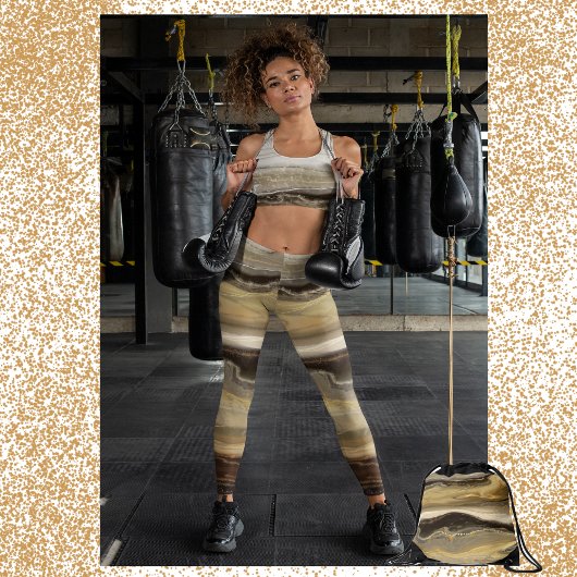 Leggings Marbre de café mignon