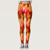 Leggings Marbre de feu Abstrait (Devant)